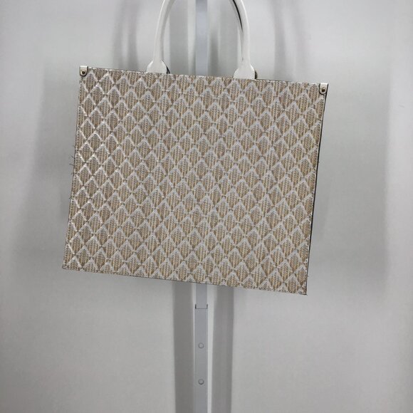 ALDO, Woman's Handbag, White & Gold, Diamond Pattern - Picture 3 of 4